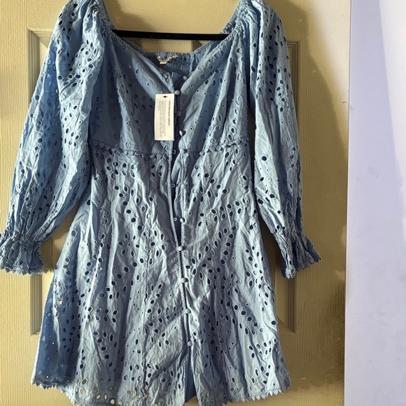 Guess Dresses & Skirts - Guess Light Blue Eyelet Dress